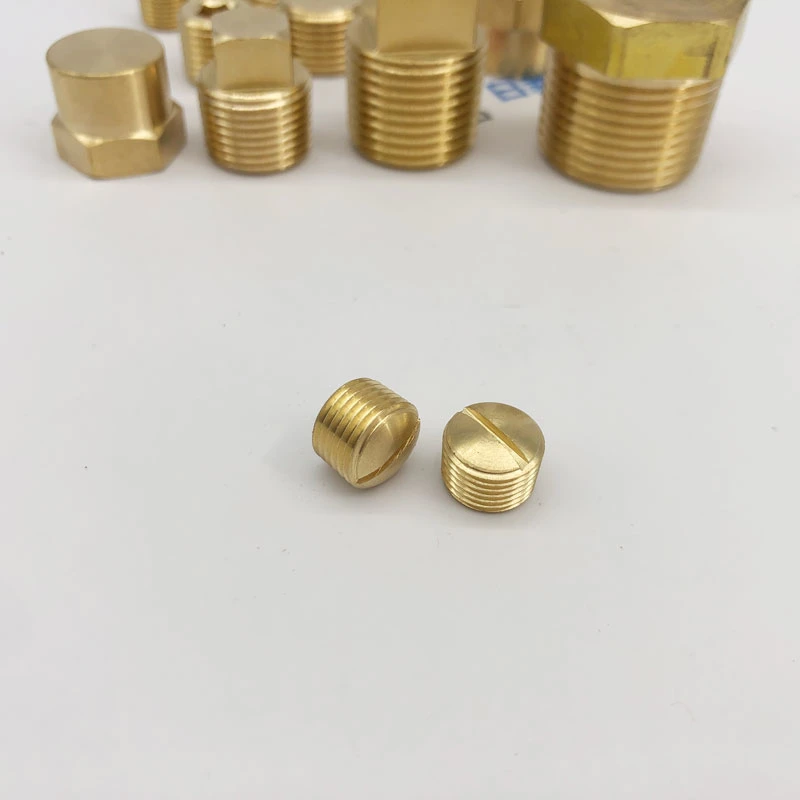 Quickun Brass Fitting 1/8&quot; 1/4&quot; 3/8&quot; 1/2&quot; 3/4&quot; 1&quot; Brass Hex Plug Pipe Fitting, Internal Hex Thread Socket Plug