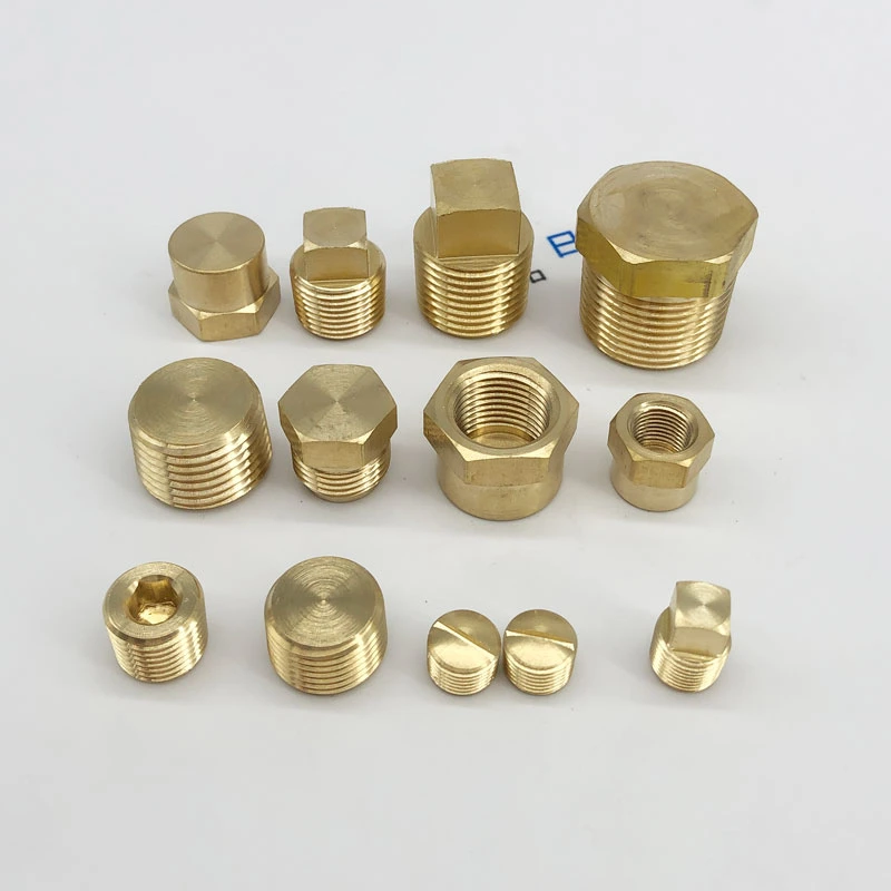 Quickun Brass Fitting 1/8&quot; 1/4&quot; 3/8&quot; 1/2&quot; 3/4&quot; 1&quot; Brass Hex Plug Pipe Fitting, Internal Hex Thread Socket Plug