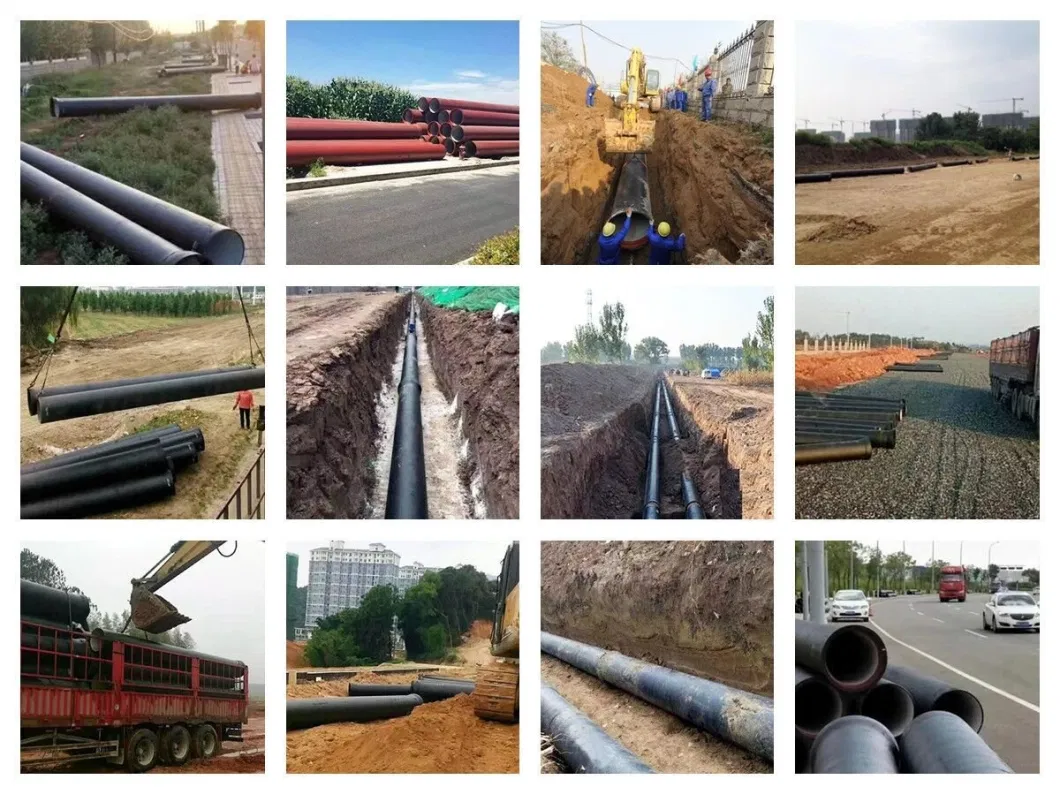 ISO2531 Water Linear Ductile Iron Pipe K9 for Large Diameter Water Supply Can Be Processed and Customized