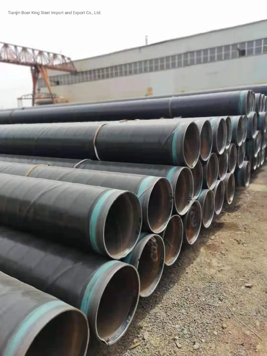 LSAW Welded Steel Pipe DIN30670 3lpe Coated API 5L X42ms X52ms ERW Welded Steel Pipe