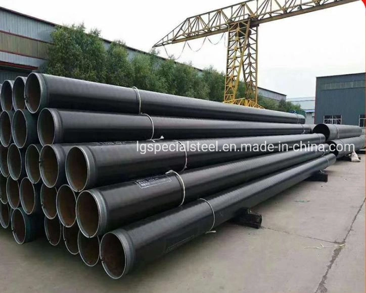 Black Painted Round 3lpe 3PE 2PE Tpep Coated Anticorrosive Welded Low Carbon Steel Pipe