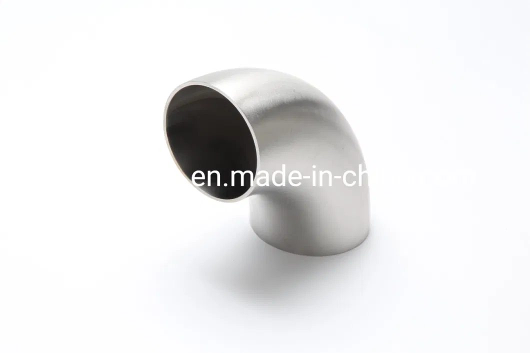 Stainless Steel Pipe Fitting Food Grade L2s Long Type Welded 90d Elbow