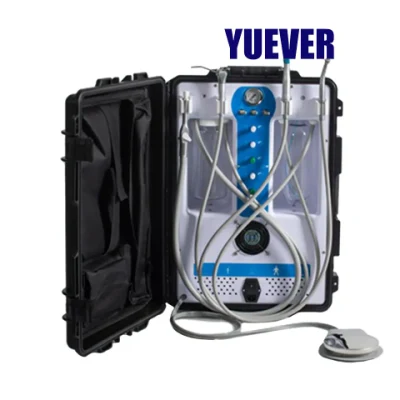Mobile Dental Unit with 4 PCS Accessories Dental Surgery Equipment 600W Oil Free Compressor