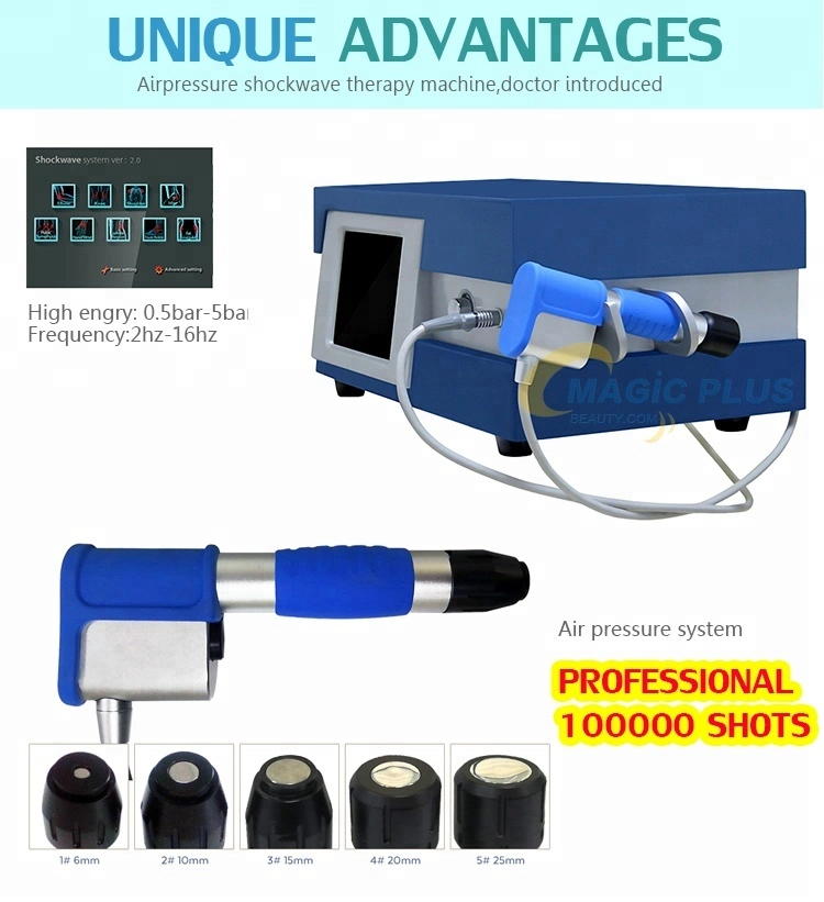 Sw10 Pneumatic Shockwave Therapy Instrument Extracorporeal Shockwave Therapy Machine