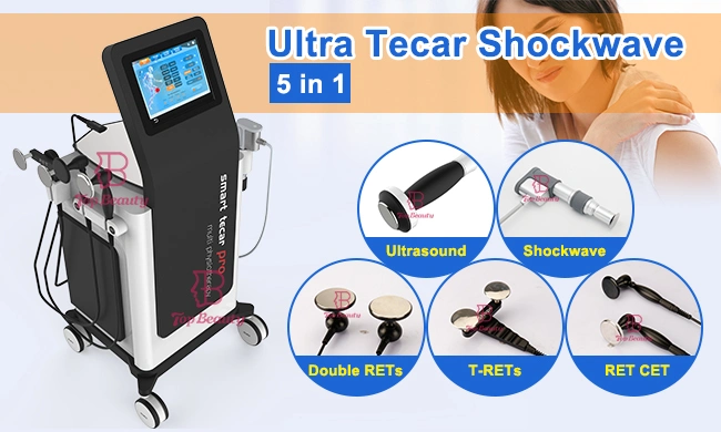 Pain Relief Physiotherapy 3 in 1 Ultrasound Shockwave Tecar Therapy Machine