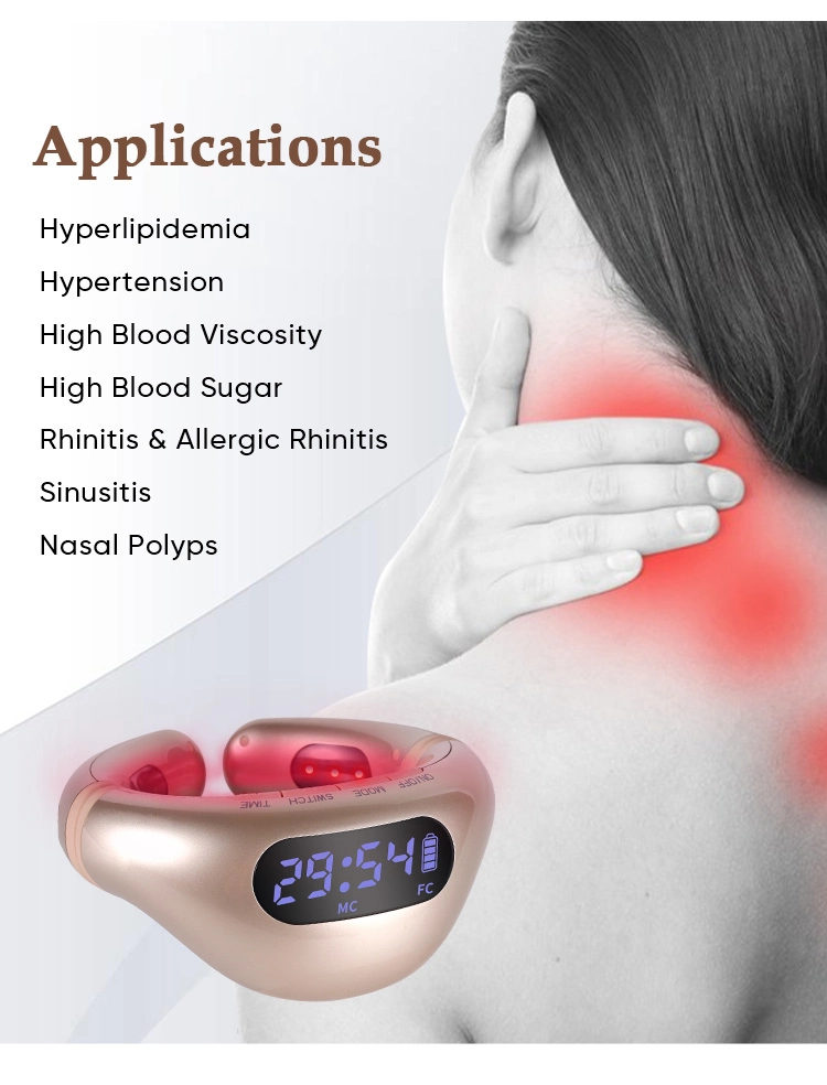 Neck Physical Therapy Device Cold Laser Therapy Device for Hypertension &amp; Rhinitis