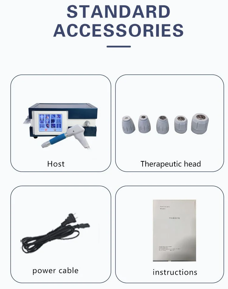 Physiotherapy Equipment Medical Portable Ultrasound Shockwave Therapy Machine for Pain Relief