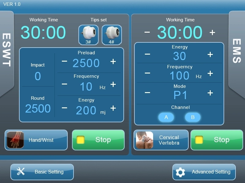 Electromagnetic Shockwave ED Therapy Machine with EMS Physiotherapy