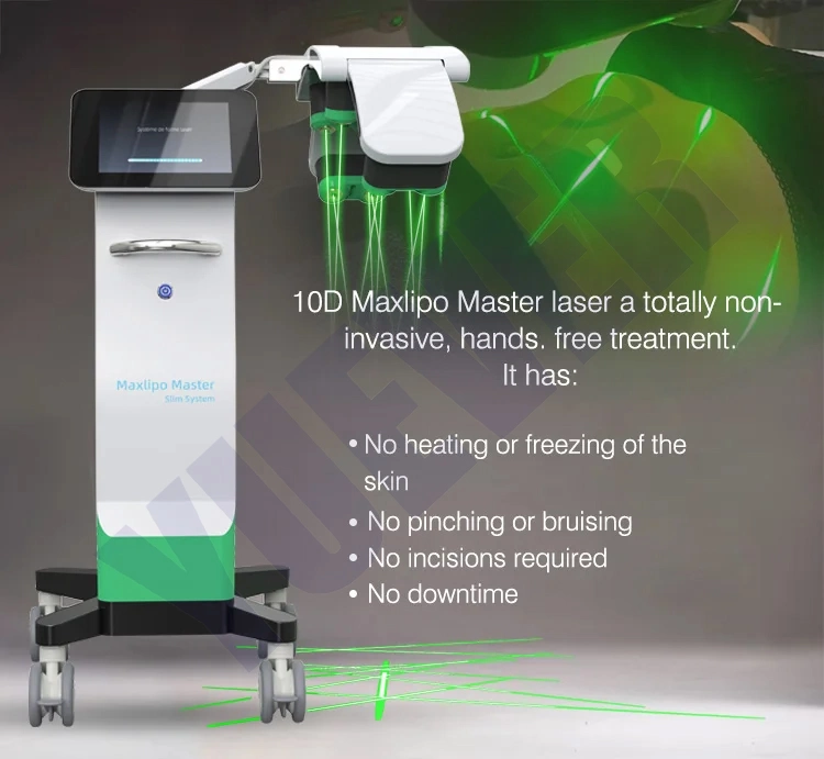 10d Cellulite Reduction 532nm Green Light Therapy Cold Laser Fast Slim Machine for Beauty Salon