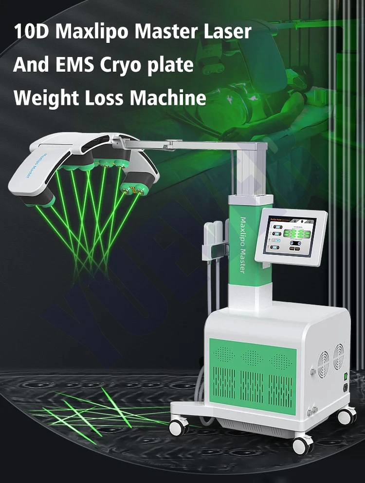 Beauty Salon Cryo 10d Max Lipo Cold Laser Green Red Laser Light Body Slimming Belly Fat Cellulite Reduction Machine