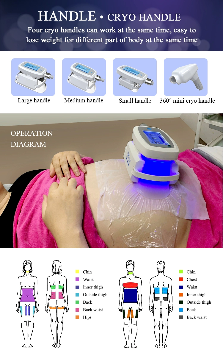 Multifunction Cryo Handle Cool Body Sculpting RF Shock Wave Therapy Equipment