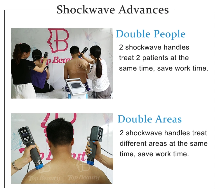 Double Extracorporeal Shockwave Therapy Equipment Shock Therapy Machine