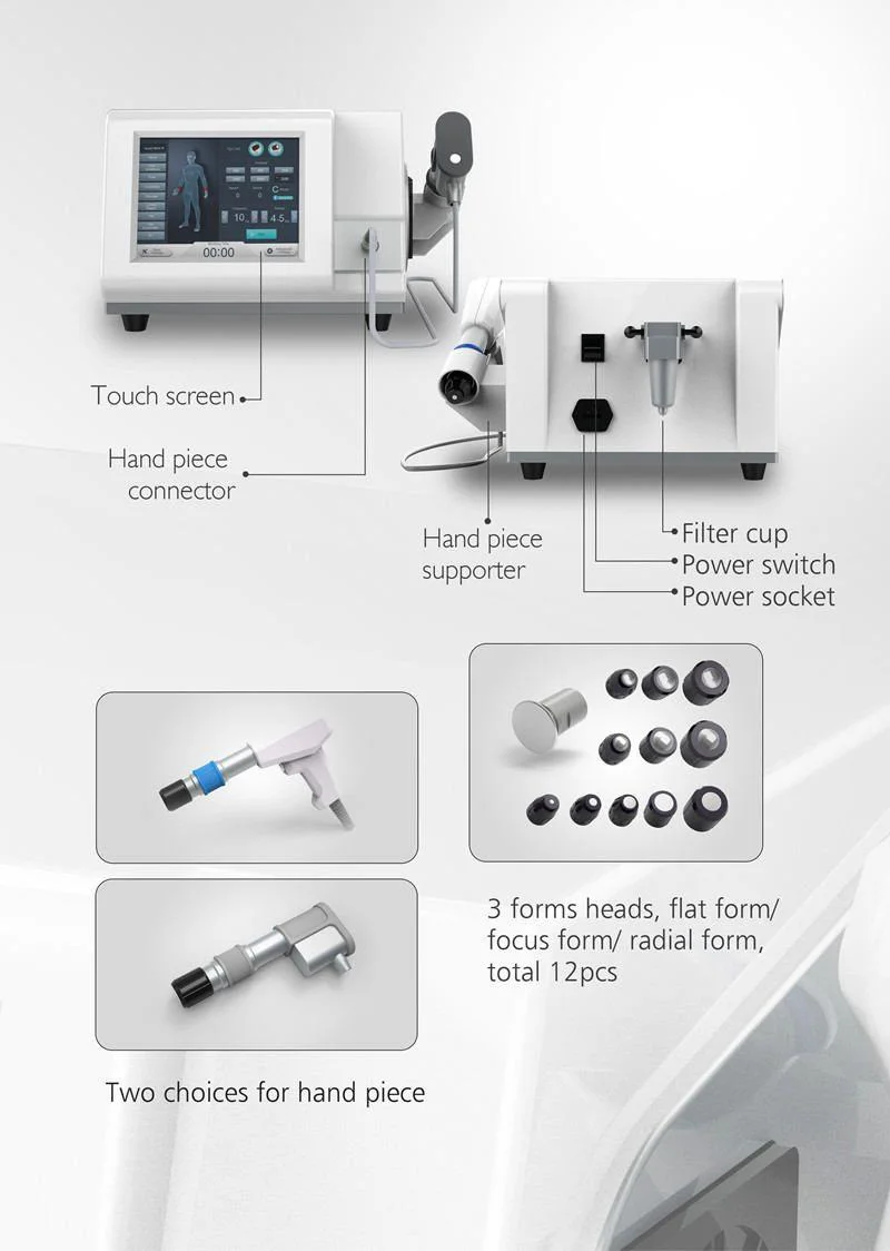 Portable Pneumatic Shockwave Machine for Body Pain Relief ED Treatment