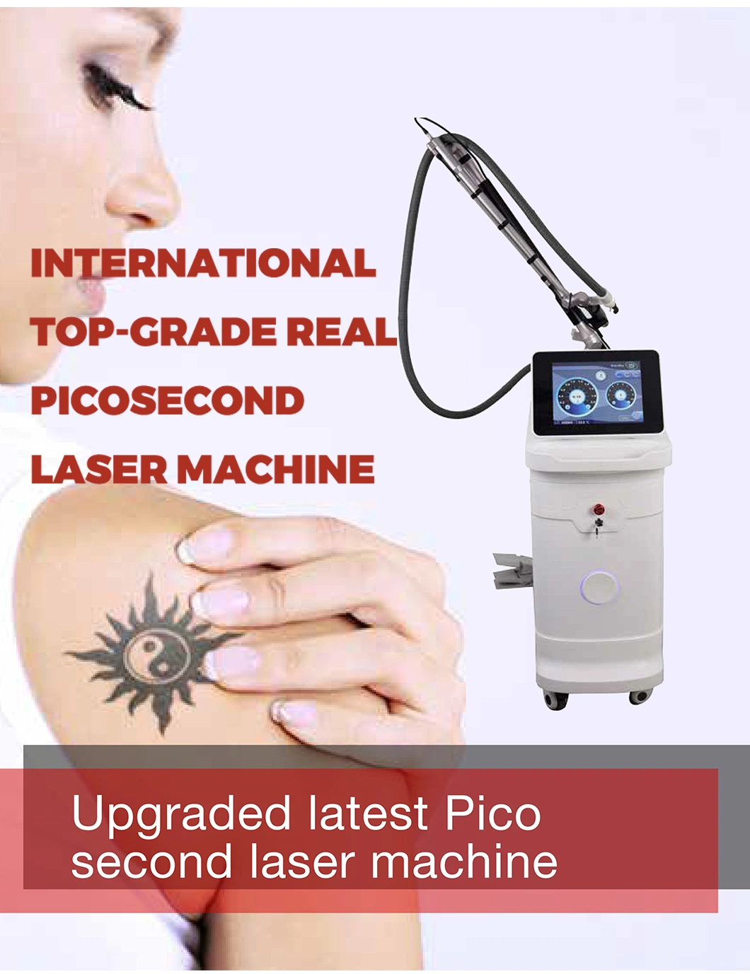 2 in 1 Korea Beauty ND YAG Picosecond Laser Tattoo Removal Machine