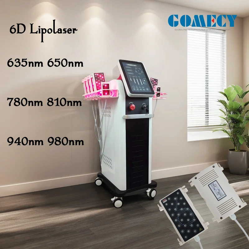 5D 6D Lipo Laser 650nm 980nm Weight Loss Red Light Therapy Cryo Cold Laser Body Shape Slimming System Machine