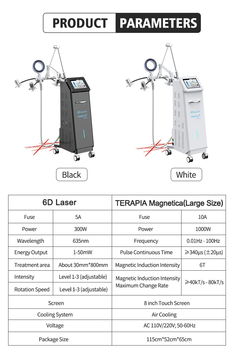 2023 New Arrival 635nm Wavelength Red Light Laser Body Slimming Magnetic Resonance Emtt Pain Relief Therapy Machine