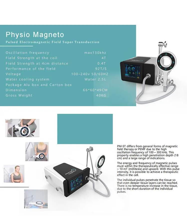 Physiotherapy Extracorporeal Magnetic Transduction Therapy Emtt for Body Pain Therapy with Shockwave Therapy Device