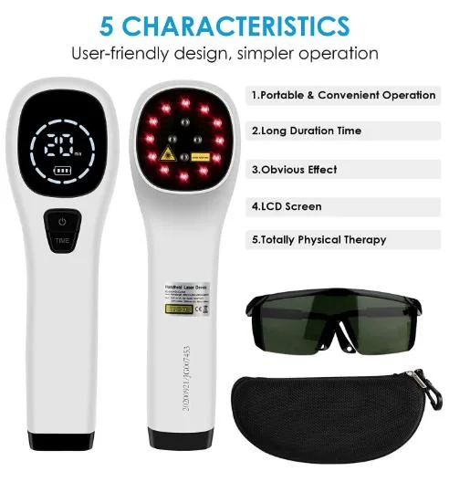 Medical Handheld Pain Relief Low Level Laser Cold Laser Therapy Device 808nm 650nm Physical Therapy (PW-4X)