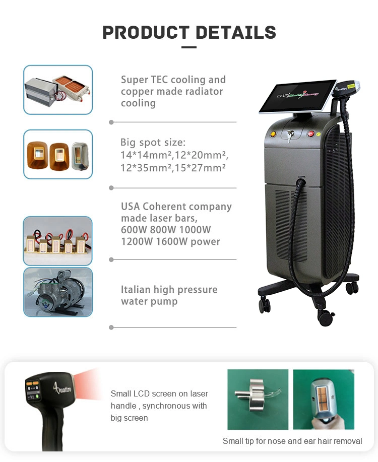 810nm Alexandrite Diode Laser Beauty Salon Equipment Cold Laser Epilator Hair Removal Woman Depilation 808 Diode Laser Machine