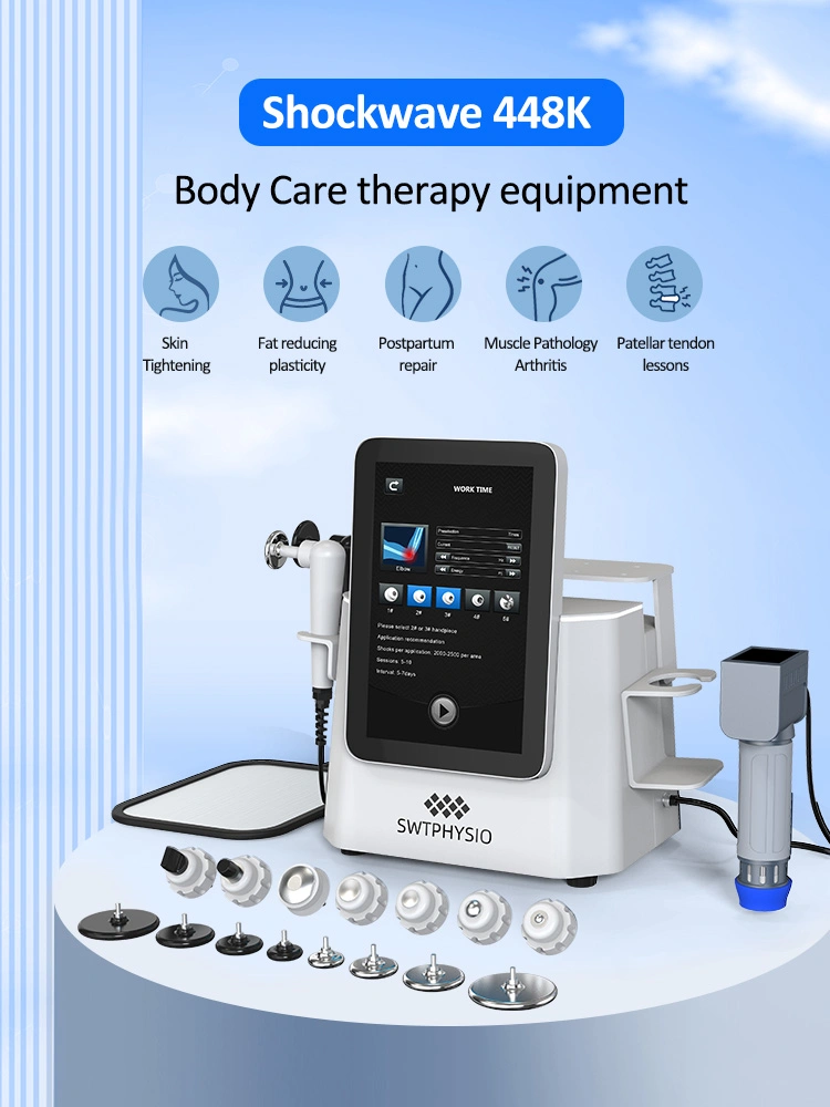 Portable 2 in 1 448K RF Skin Care and Shockwave Physical Therapy ED Tratment Beauty Machine