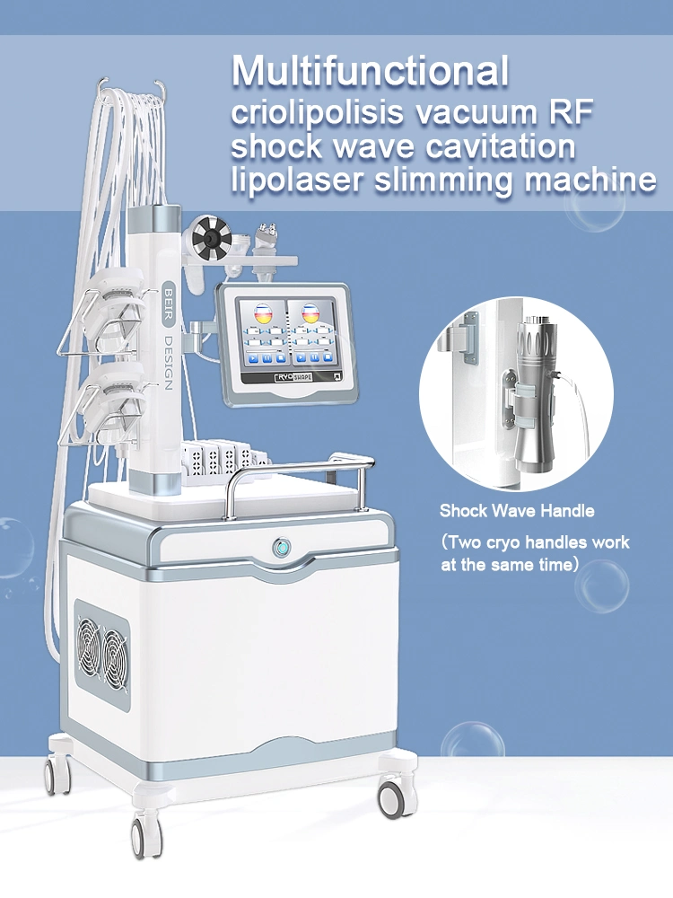 5 Handles Cryo Criolipoly 360 Heat Cold Diode Laser Machine