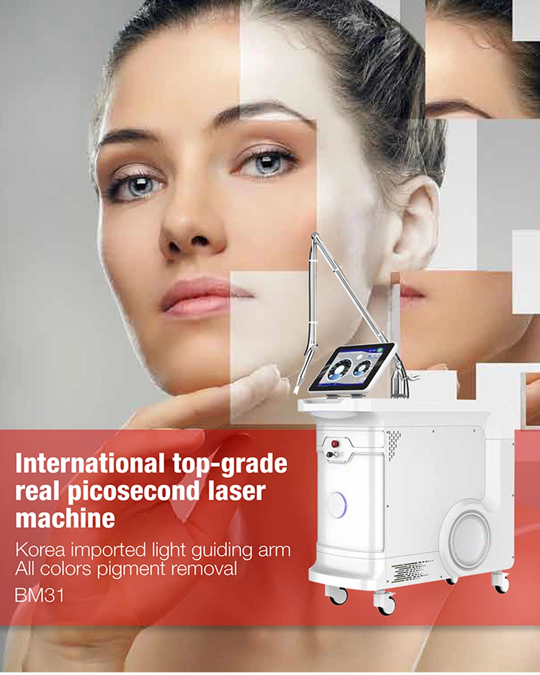 2 in 1 Korea Beauty ND YAG Picosecond Laser Tattoo Removal Machine