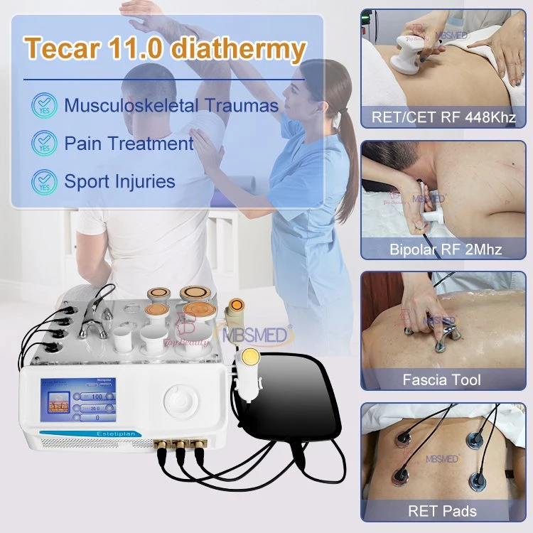 3 in 1 Smart Tecar Wave RF EMS ED Shockwave Therapy Tecar Physiotherapy Machines for Pain Relief