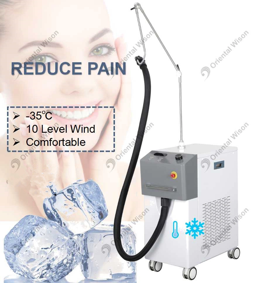 CE Approved Cold Wind -35 Degree Cryo Air Cooling Zimmer Cold Skin Cooling Chiller Pain Relief Treatment Aesthetic Clinical Use