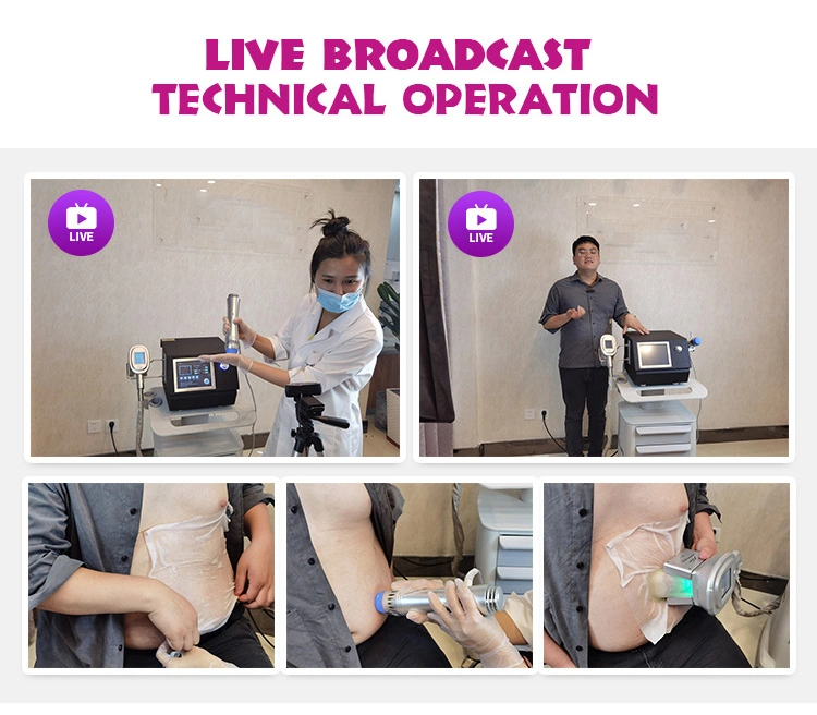 Focus Radial Extracorporeal Shock Wave Therapy Two Handles Relieve Body Pain Machine