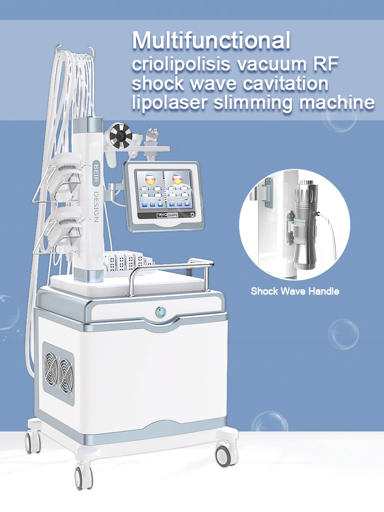 Multifunction Cryo Handle Cool Body Sculpting RF Shock Wave Therapy Equipment