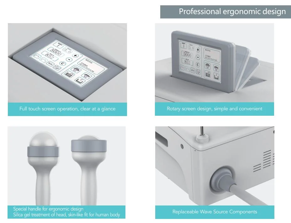 CE Marked Focus Electromagnetic Shockwave Therapy Machine for Human/Vet Use Focused Shockwave ED Treatment