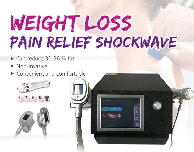 2 in 1 Extracorporal Shock Wave Cryolipolysis Therapy Medical Equipment Pain Relief Fat Loss
