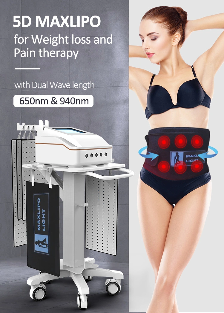 5D Max 650nm 940nm Laser Arm Belts Red Light Pain Relief Machine