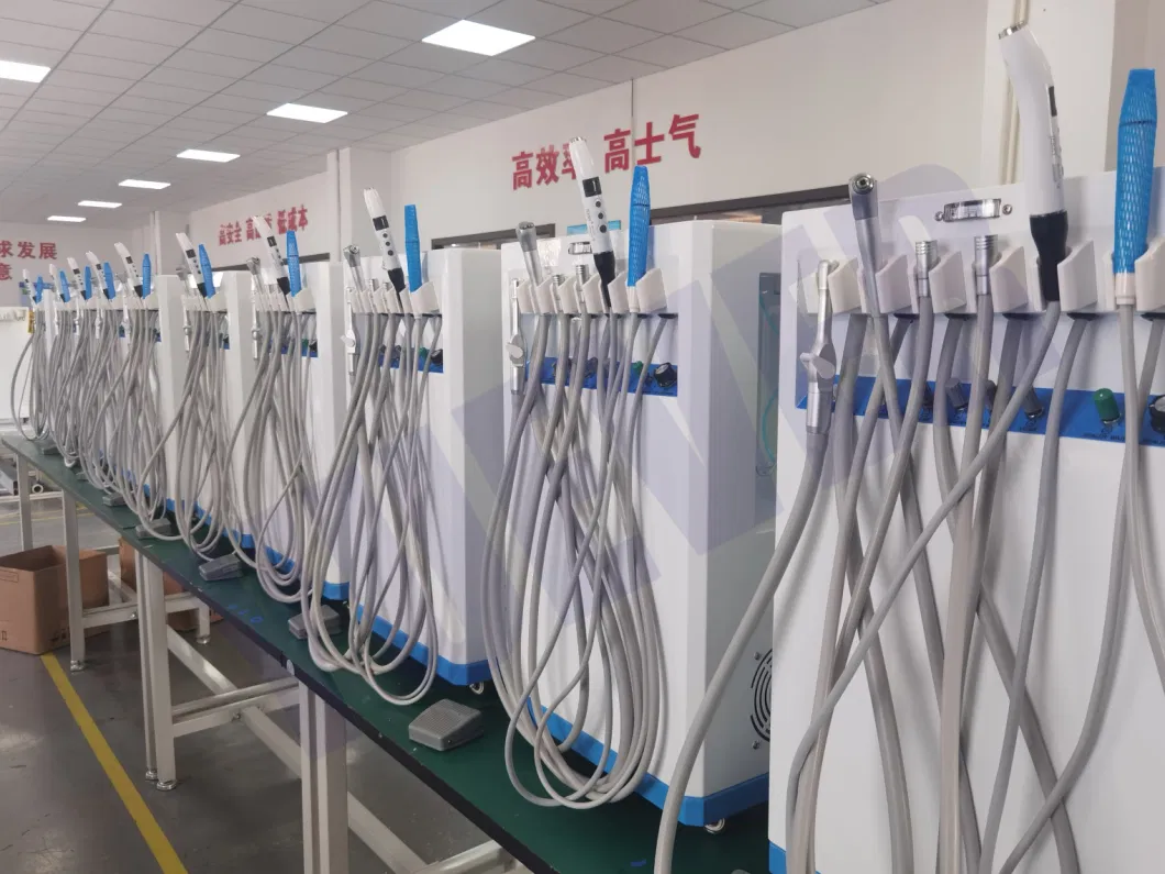 China Factory Low Price Greeloy Portable Dental Mobile Delivery Unit with 600W Air Compressor