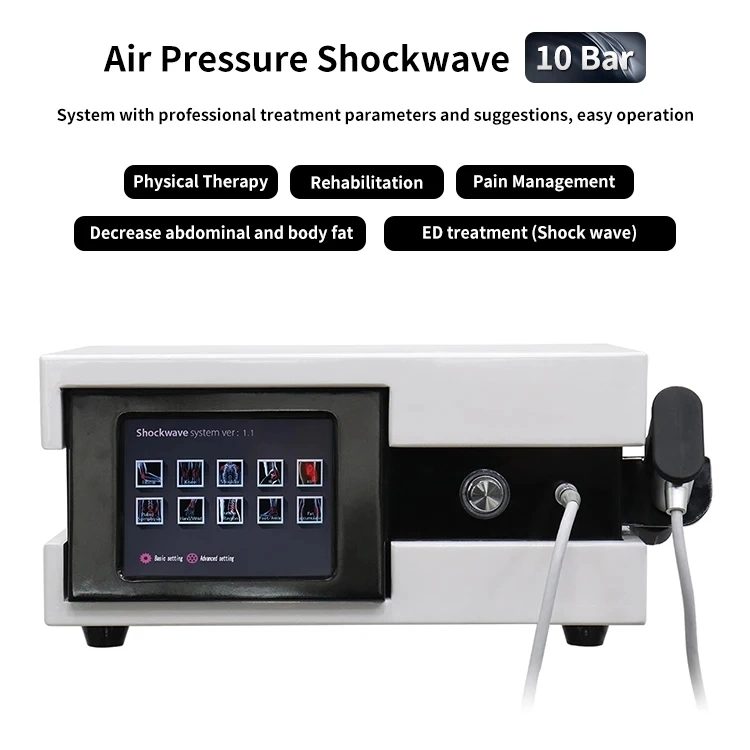 10 Bar High Intensity Focused Shockwave Therapy Machine for ED &amp; Pain Relief