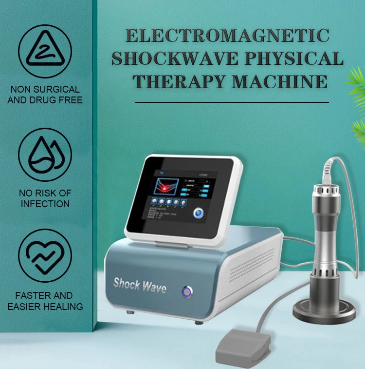 Portable Shock Wave Therapy Physiotherapy Treatment Clinic Electrical Facial Massage Machine