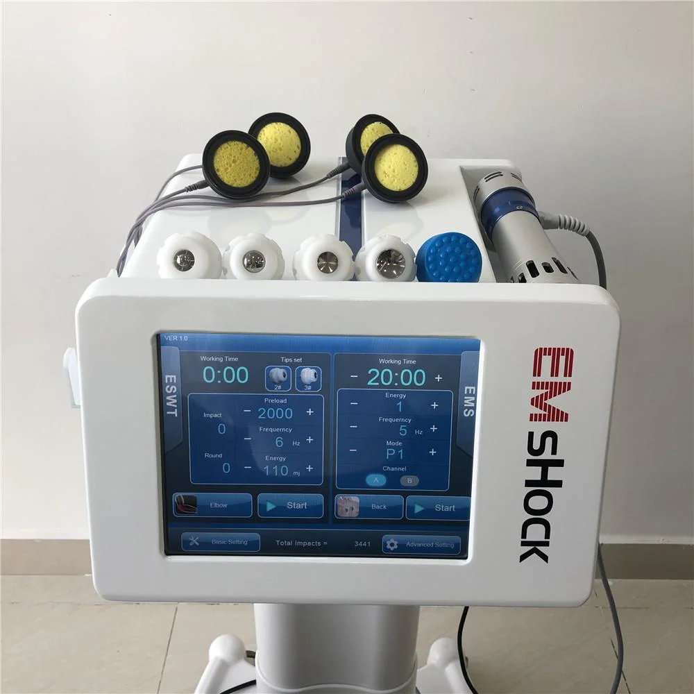 Training Post-Exercise Recovery EMS+Shockwave Physiotherapy Pain Relief ED Treatment Shockwave Therapy Machine