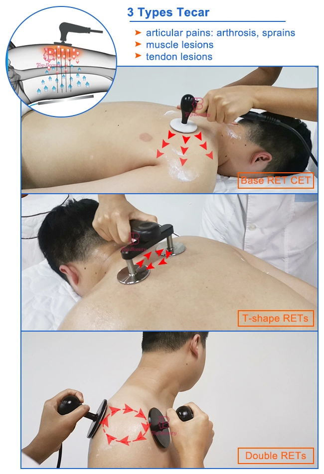 Pain Relief Physiotherapy 3 in 1 Ultrasound Shockwave Tecar Therapy Machine