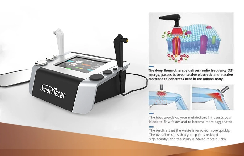 Smart Tecar Ret Cet RF Shockwave Diathermy Physiotherapy 448kHz Tissue Regeneration Therapy Machines