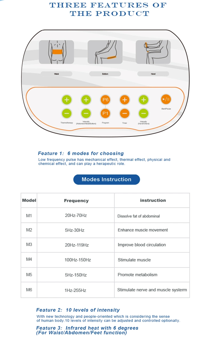 Multifunctional Electric Pulse Physiotherapy Body Massager Equipment