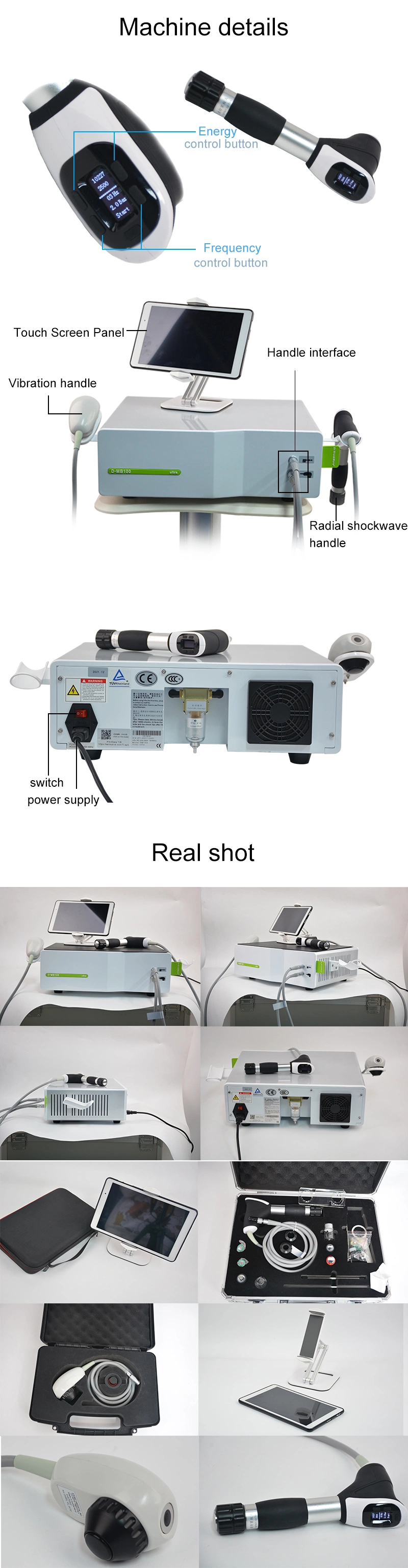 Neck Pain Relife Storz Focal Shockwave Therapy Machine ED Focused Shock Wave Equipment