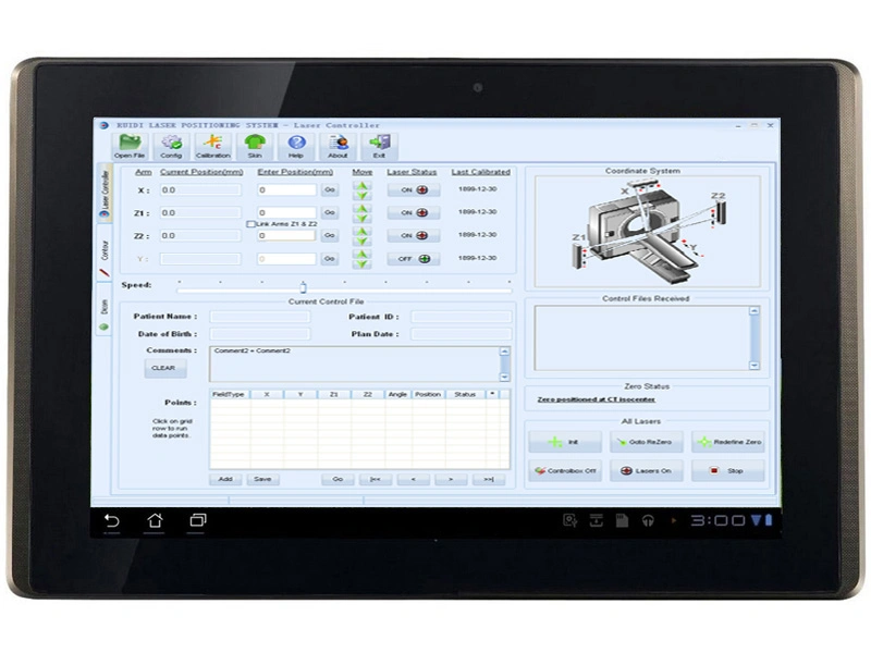 Medical Moving Laser Control Software for Radiotherpay