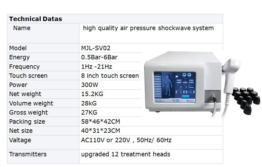 Professional Shockwave Therapy Machine for ED Extracorporeal Shock Wave Therapy Equipment Pain Reliever