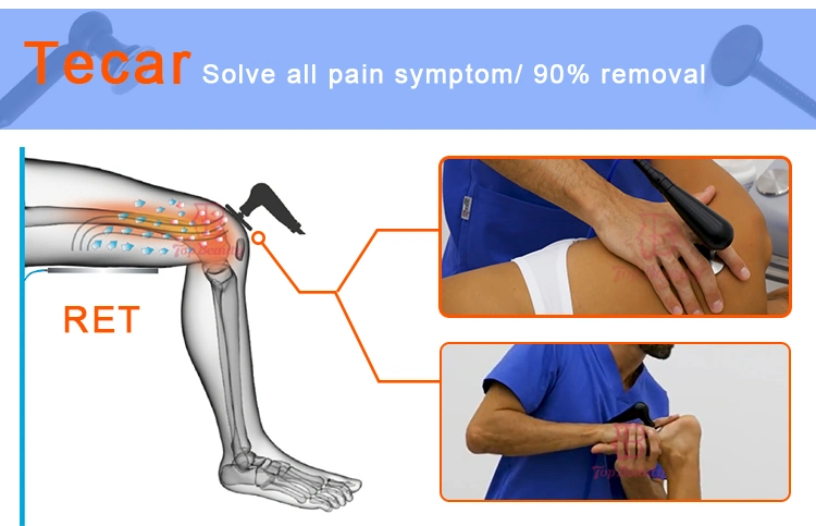 Pain Recovery Tecar 448Hz Therapy Machine Ret and Cet Handles Pain Relief Winback Tecar Machine