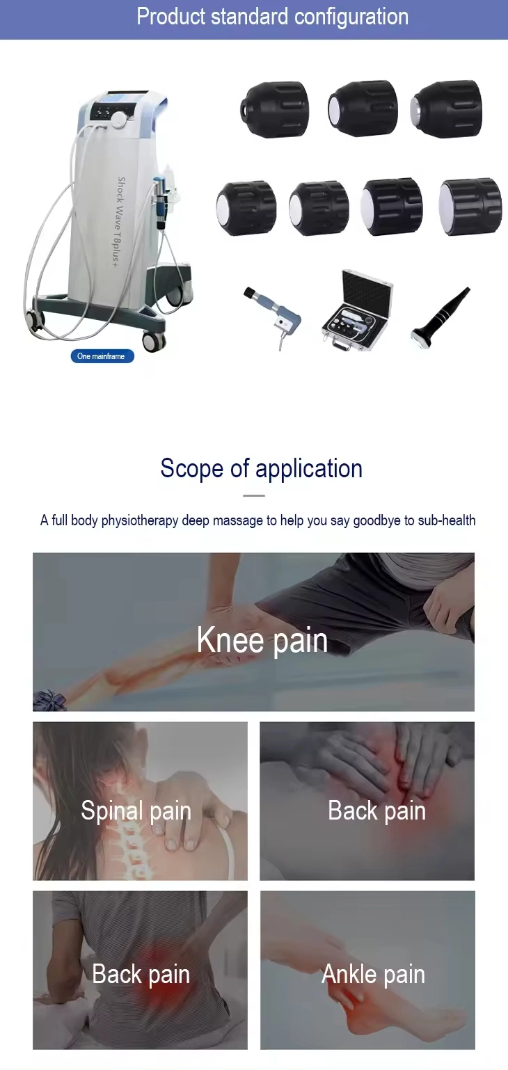 Enhancing Blood Circulation and Tissue Repair Physiotherapy Shockwave Therapy Machine