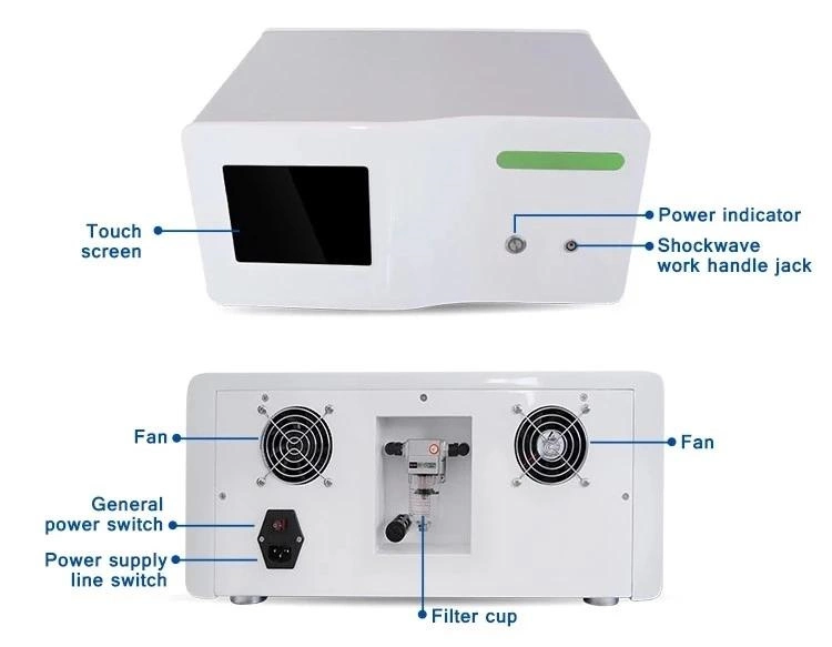 Shockwave Therapy Machine for Pain Relief Sport Injury ED Treatment