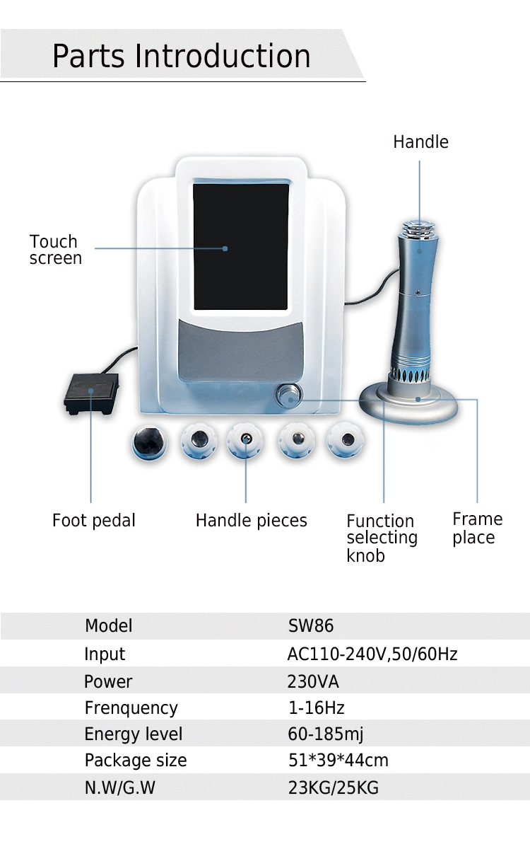 Pneumatic Shock Wave Machine Electric Wave Machine