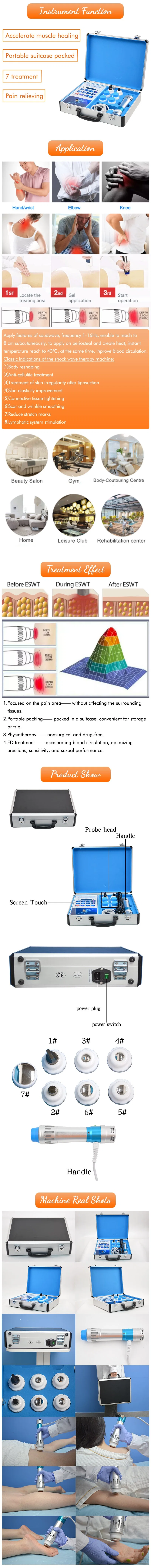 Portable Focused Shockwave Therapy Machine Extracorporeal Shock Wave Equipment for Erectile Dysfunction ED