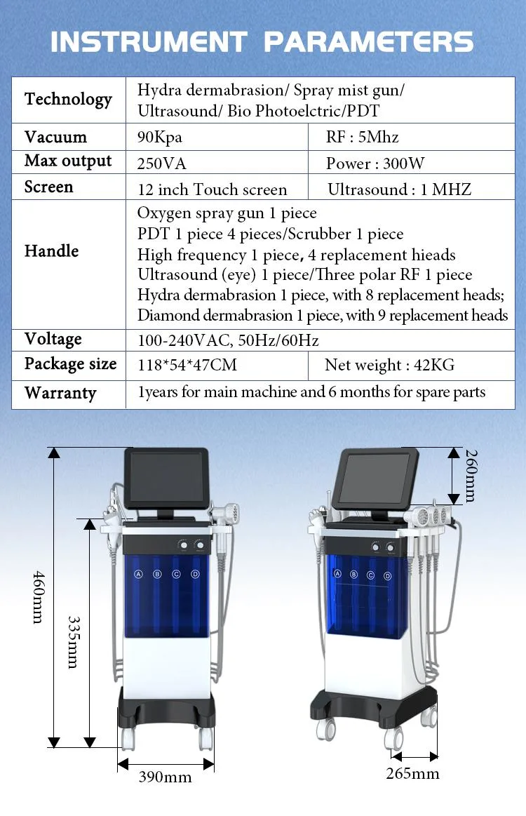 Top Selling Beauty Hydro Facials Machine Multifunctional Microdermabrasion Machine Facial Care