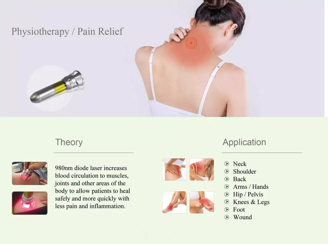 5 in 1 980nm Diode Laser Pain Relief Cold Physical Therapy Equipment Vascular Removal Healthcare Machine